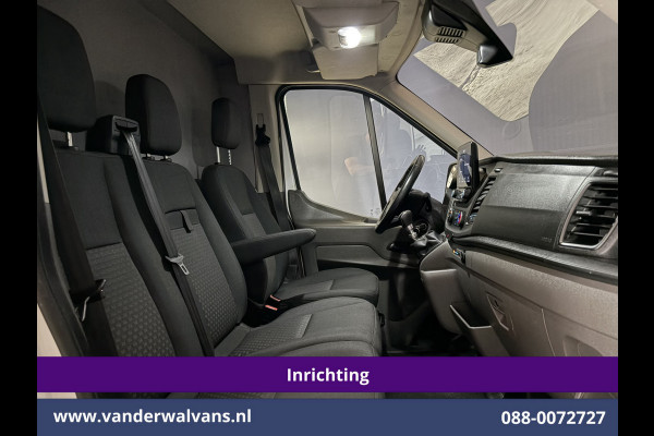 Ford Transit 2.0 TDCI 130pk L2H2 Inrichting Euro6 Airco | Omvormer | Imperiaal | Camera | Apple Carplay Android Auto, LED, Cruisecontrol, Trekhaak, Verwarmde voorruit, Parkeersensoren, Bijrijdersbank