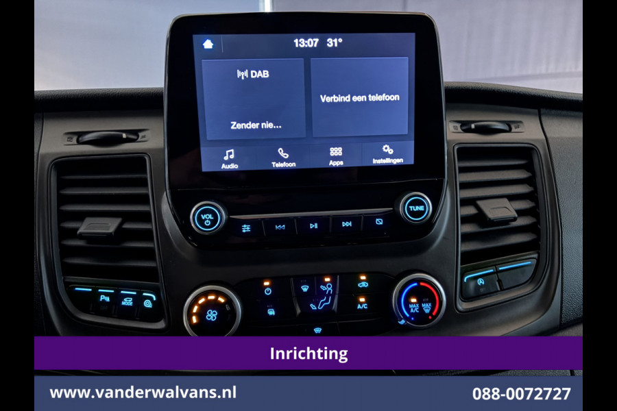 Ford Transit 2.0 TDCI 130pk L2H2 Inrichting Euro6 Airco | Omvormer | Imperiaal | Camera | Apple Carplay Android Auto, LED, Cruisecontrol, Trekhaak, Verwarmde voorruit, Parkeersensoren, Bijrijdersbank