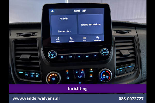 Ford Transit 2.0 TDCI 130pk L2H2 Inrichting Euro6 Airco | Omvormer | Imperiaal | Camera | Apple Carplay Android Auto, LED, Cruisecontrol, Trekhaak, Verwarmde voorruit, Parkeersensoren, Bijrijdersbank