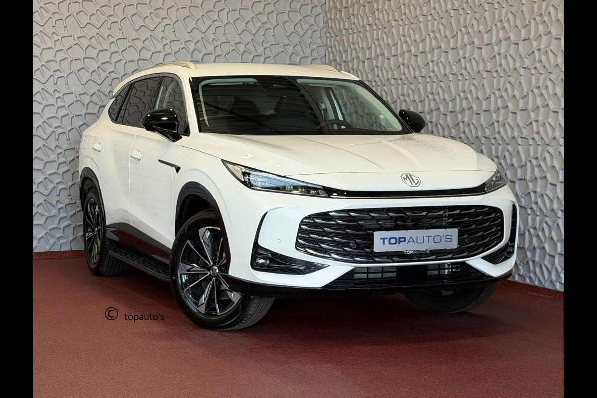 MG MG HS PHEV 1.5 TGDI LUXURY PHEV PLUG-IN HYBRIDE | LEER | 272PK NIEUWE AUTO | >1.000 KM TOTAAL BEREIK | 360° CAMERA | ELEKTRISCHE ACHTERKLEP