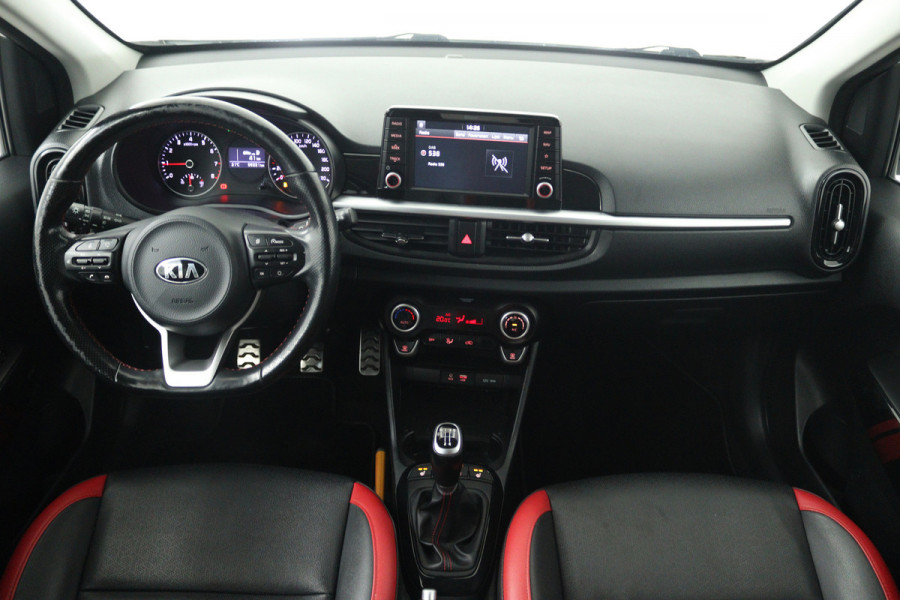 Kia Picanto 1.0 T-GDI GT-Line (STOEL/STUUR VERWARMING, NAVIGATIE, CAMERA, CRUISE CONTROL, PARKEERSENSOREN)