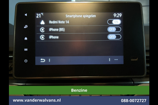 Renault Kangoo 1.3 TCe 131pk Benzine L1H1 Euro6 Airco | Camera | LED | Apple Carplay | Cruisecontrol Android Auto, Parkeersensoren, Elektrische inklapbare spiegels, 1500kg trekvermogen