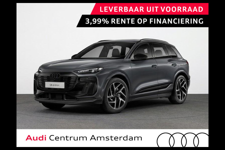 Audi Q6 e-tron S edition 83 Kwh 252 pk | Glazen panoramadak | Trekhaak, mechanisch draaibaar | Exterieurpakket zwart | Warmtewerend glas donker tint |