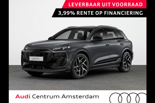 Audi Q6 e-tron S edition 83 Kwh 252 pk | Glazen panoramadak | Trekhaak, mechanisch draaibaar | Exterieurpakket zwart | Warmtewerend glas donker tint |