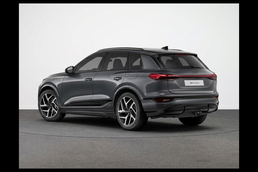 Audi Q6 e-tron S edition 83 Kwh 252 pk | Glazen panoramadak | Trekhaak, mechanisch draaibaar | Exterieurpakket zwart | Warmtewerend glas donker tint |