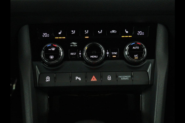 Škoda Kodiaq 1.5 TSI Sportline Business 7p. | Trekhaak | Memory | Stuur/stoel verwarming | Leder/alcantara | Carplay | Adaptive cruise | Camera | Park assist | Dodehoek detectie |