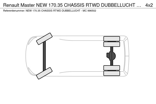 Renault Master NEW 170.35 CHASSIS RTWD DUBBELLUCHT - EURO 6 - MC 996502
