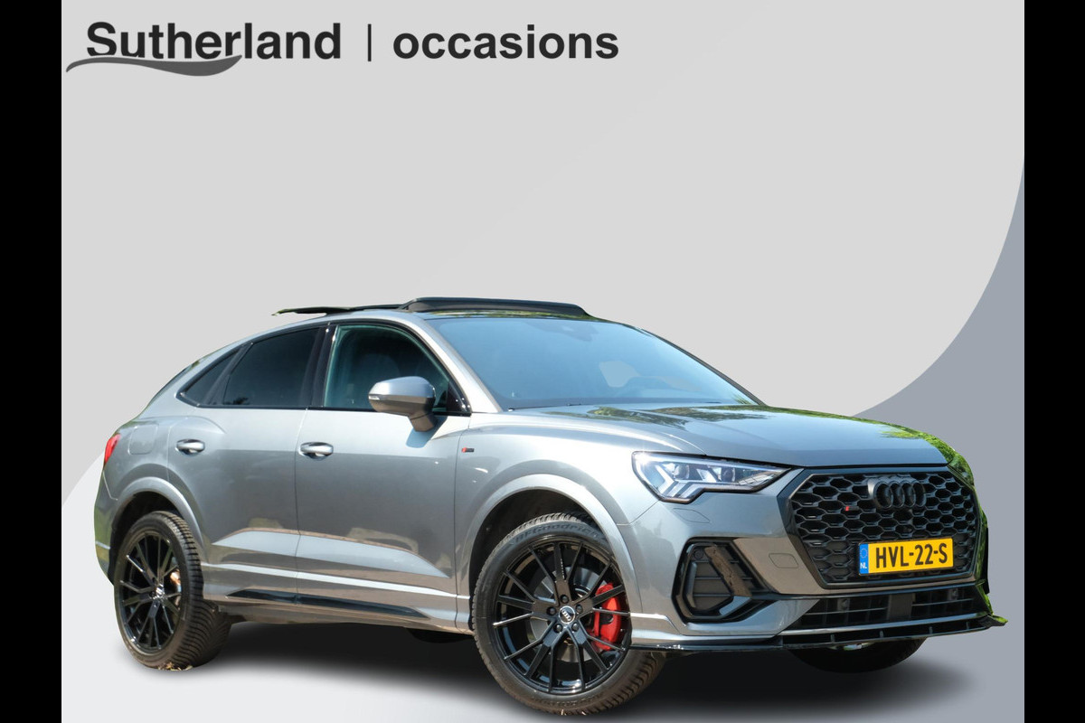 Audi Q3 Sportback 45 TFSI e S Edition 245 PK | Panorama | Wegklapbare Trekhaak | All-Season | Memory Seats | SONOS Audio | Elek. klep | Draadloos laden | 20 inch LMV