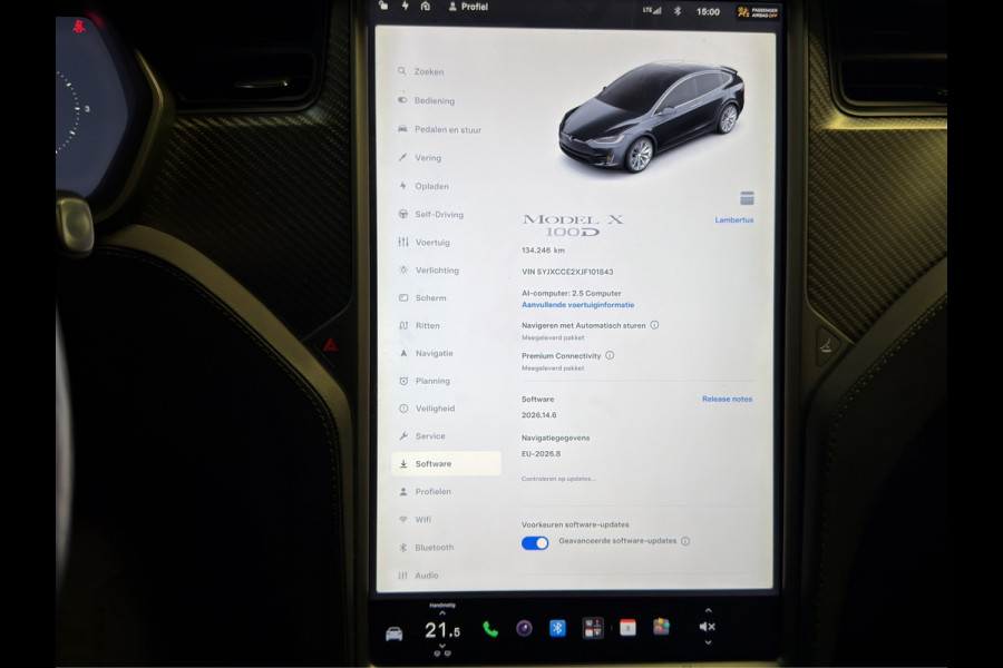Tesla Model X 100D|Autopilot 2.5|Leder|Trekhaak|90% SOH|Stuur/Stoelverwarming