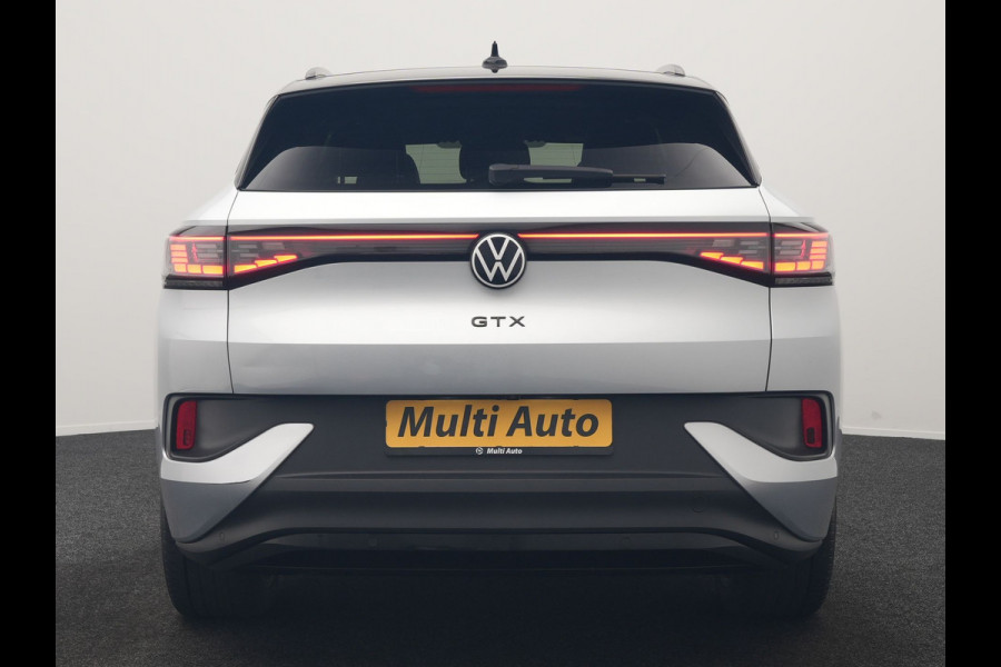 Volkswagen ID.4 GTX 4Motion 77 kWh 300pk Dealer O.H. | Trekhaak Af Fabriek | Panodak | Adaptive Cruise | Camera | IQ Light | Sportstoelen & Stuur Verwarmd | Keyless | Sfeerverlichting | Apple Carplay | Navigatie | DAB | 20"L.M |