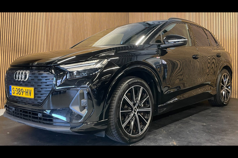 Audi Q4 e-tron 40 S-Line Competition 77 kWh|93%SOH|BLACK|ACC|APPLE CARPLAY|CAMERA|STOELVERWARMING|NAP|NL AUTO|INCL.BTW|1e EIG.|