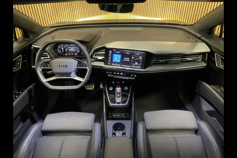 Audi Q4 e-tron 40 S-Line Competition 77 kWh|93%SOH|BLACK|ACC|APPLE CARPLAY|CAMERA|STOELVERWARMING|NAP|NL AUTO|INCL.BTW|1e EIG.|
