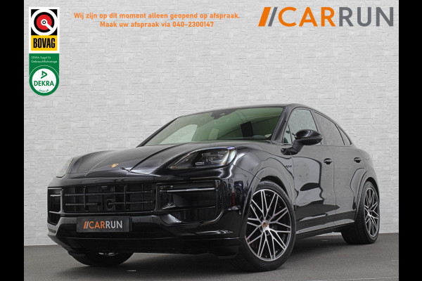 Porsche Cayenne Coupé 3.0 E-Hybrid | Passenger Display | 360 Camera | Sport-Design | ACC | Sport-Chrono | Soft-Close | BOSE | Panorama | Trekhaak 3500kg trekgewicht | 4-Zone Clima | Matrix-LED | Keyless-Entry | Sfeerverlichting | Luchtvering | 22 Inch | Leder Dashboard | Dodehoek | Memory | Carplay |