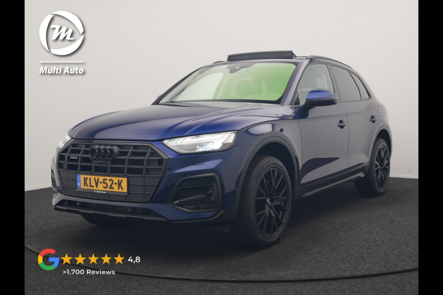 Audi Q5 50 TFSI e Advanced edition PHEV 300pk Dealer O.H. | Panodak | Head Up | Adaptive Cruise | 360 Camera | Bang & Olufsen | Matrix LED | Lederen Comfortstoelen Memory & Verwarmd | Keyless | Apple Carplay | Navigatie | DAB | Plug In Hybrid |