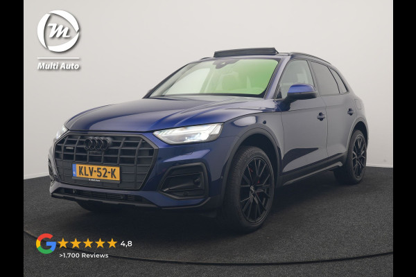 Audi Q5 50 TFSI e Advanced edition PHEV 300pk Dealer O.H. | Panodak | Head Up | Adaptive Cruise | 360 Camera | Bang & Olufsen | Matrix LED | Lederen Comfortstoelen Memory & Verwarmd | Keyless | Apple Carplay | Navigatie | DAB | Plug In Hybrid |