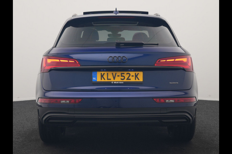 Audi Q5 50 TFSI e Advanced edition PHEV 300pk Dealer O.H. | Panodak | Head Up | Adaptive Cruise | 360 Camera | Bang & Olufsen | Matrix LED | Lederen Comfortstoelen Memory & Verwarmd | Keyless | Apple Carplay | Navigatie | DAB | Plug In Hybrid |
