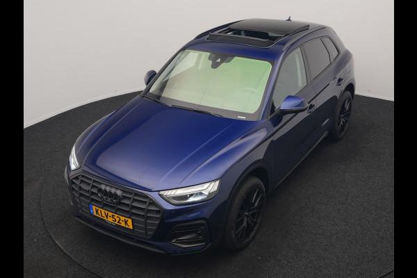 Audi Q5 50 TFSI e Advanced edition PHEV 300pk Dealer O.H. | Panodak | Head Up | Adaptive Cruise | 360 Camera | Bang & Olufsen | Matrix LED | Lederen Comfortstoelen Memory & Verwarmd | Keyless | Apple Carplay | Navigatie | DAB | Plug In Hybrid |