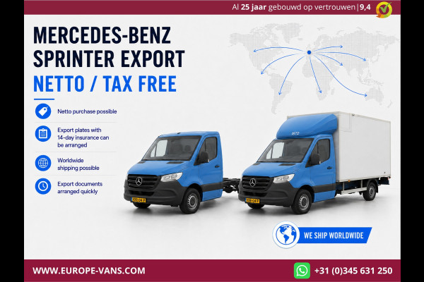 Mercedes-Benz Sprinter 311 CDI 115pk E6 RWD Bakwagen met achterdeuren 2-Persoons 06-2021