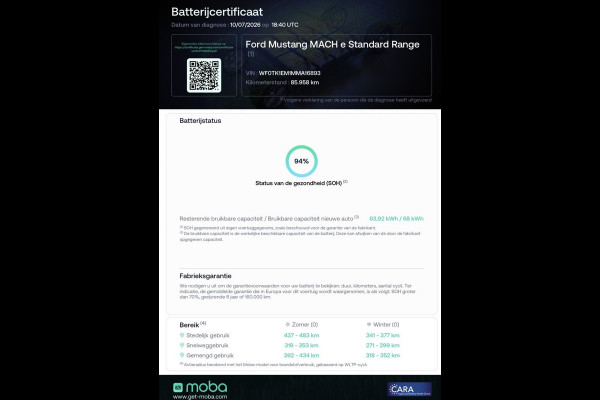 Ford Mustang Mach-E RWD 75 kWh SOH 94% GARTANTIE 2031* APPLE CARPLAY / ANDROID AUTO  . 360° CAMERA .