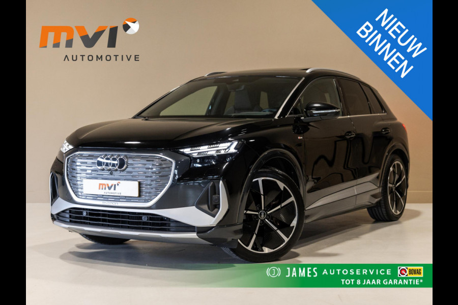 Audi Q4 e-tron 40 Launch edition S Competition 77 kWh 204pk / SoH 92,1 / Panorama dak / Sonos / Dodehoekdetectie / Trekhaak / Stoelverwarming / Apple carplay /