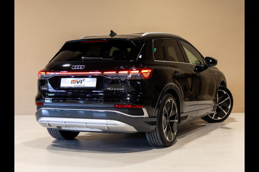 Audi Q4 e-tron 40 Launch edition S Competition 77 kWh 204pk / SoH 92,1 / Panorama dak / Sonos / Dodehoekdetectie / Trekhaak / Stoelverwarming / Apple carplay /