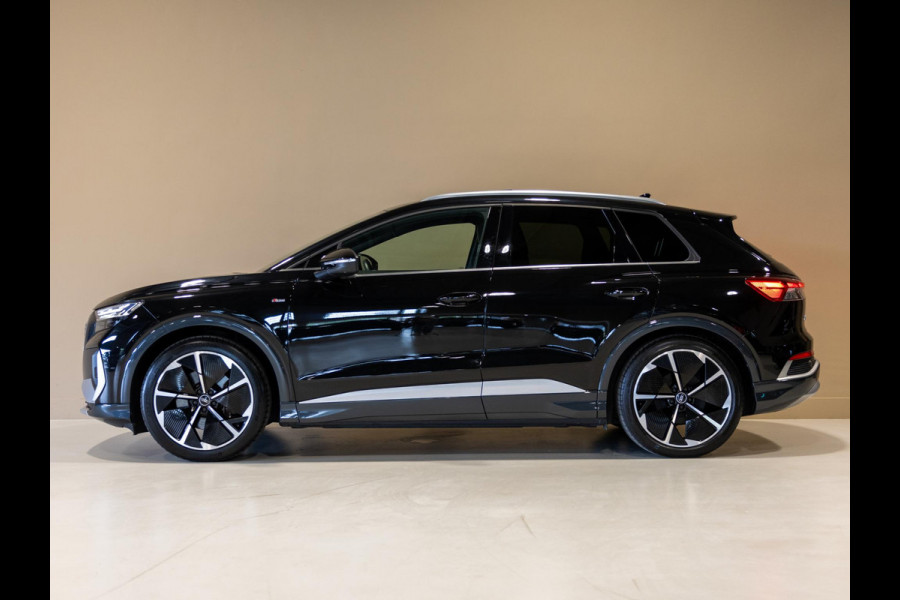 Audi Q4 e-tron 40 Launch edition S Competition 77 kWh 204pk / SoH 92,1 / Panorama dak / Sonos / Dodehoekdetectie / Trekhaak / Stoelverwarming / Apple carplay /