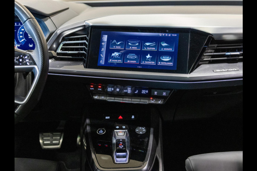 Audi Q4 e-tron 40 Launch edition S Competition 77 kWh 204pk / SoH 92,1 / Panorama dak / Sonos / Dodehoekdetectie / Trekhaak / Stoelverwarming / Apple carplay /