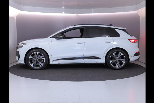 Audi Q4 e-tron 50 quattro Launch edition S Competition 77 kWh 299 pk | Navigatie | Warmtepomp | Trekhaak (wegklapbaar) | Parkeersensoren | Achteruitrijcamera | Elektr. voorstoelen | S-Line |