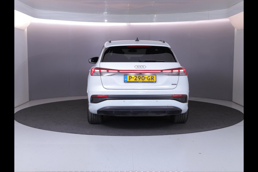 Audi Q4 e-tron 50 quattro Launch edition S Competition 77 kWh 299 pk | Navigatie | Warmtepomp | Trekhaak (wegklapbaar) | Parkeersensoren | Achteruitrijcamera | Elektr. voorstoelen | S-Line |