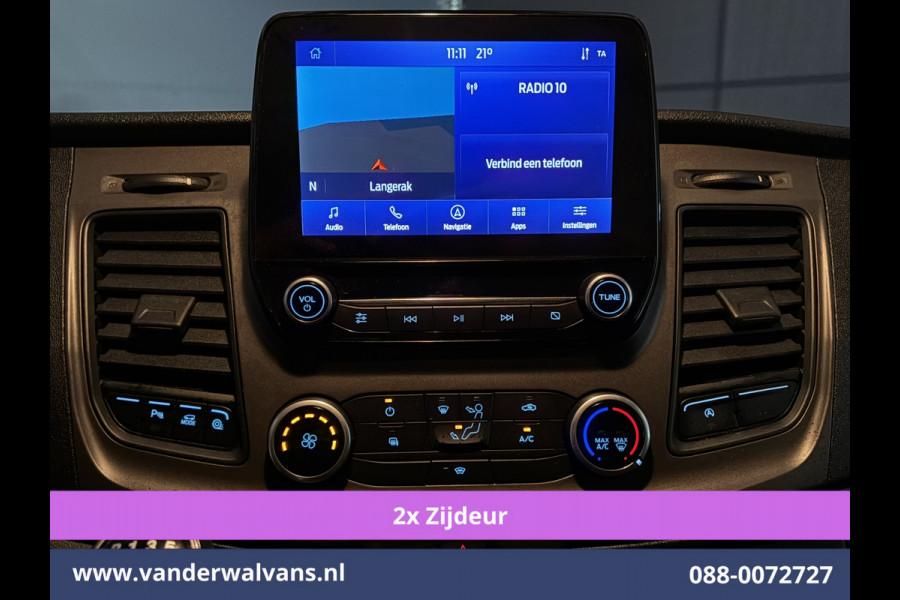 Ford Transit Custom 2.0 TDCI 130pk L2H1 Euro6 Airco | 2x zijdeur | Camera | Navigatie | LED | Cruisecontrol | 2800kg Trekhaak Android Auto, Parkeersensoren, Verwarmde voorruit, Bijrijdersbank, Achterklep