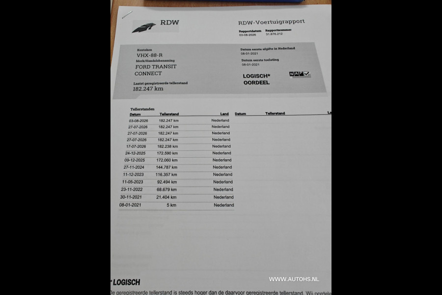 Ford Transit Connect 1.5 EcoBlue L2, Automaat , lange uitvoering , Euro 6 , 1e eig. Distributie. vv , + werkplaats inrichting