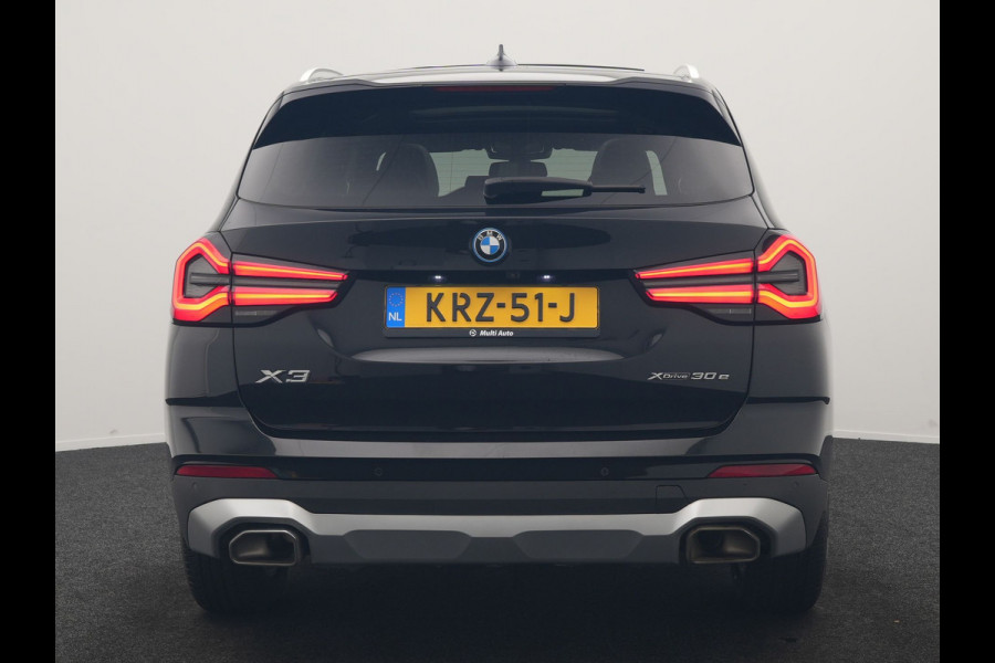 BMW X3 xDrive30e PHEV 293pk Dealer O.H | Trekhaak Af Fabriek | Panodak | 360 Camera | Lederen Sportstoelen Verwarmd | Cruise Control | Apple Carplay | Virtual | Navigatie | DAB | 18"L.M | Plug In Hybrid |