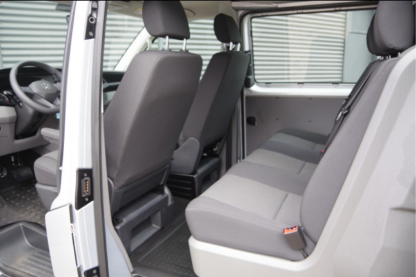 Volkswagen Transporter 2.0 TDI L2 DC-5P, 150PK AUT. LED, 2X SCHUIFDEUR, STOELVERWARMING, STANDKACHEL, AIRCO, DUBBELE CABINE, DUBBEL CABINE