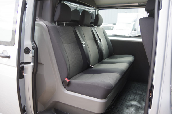 Volkswagen Transporter 2.0 TDI L2 DC-5P, 150PK AUT. LED, 2X SCHUIFDEUR, STOELVERWARMING, STANDKACHEL, AIRCO, DUBBELE CABINE, DUBBEL CABINE