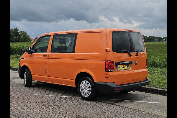 Volkswagen Transporter 2.0 TDI L1H1 28 Highline Dubbel cabine, Airco, Cruisecontrol, DSG automaat,  EURO6, Carplay, org NL, Trekhaak