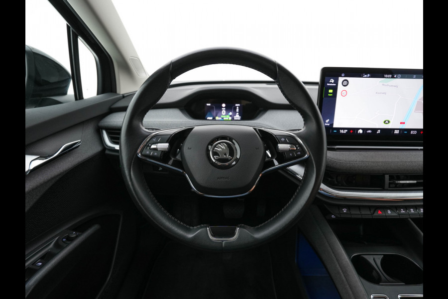 Škoda ENYAQ iV 60 [ 3-Fase-11kW ] {SoH-88%} (INCL-BTW) *LEATHER-FABRIC | FULL-LED | DIGI-COCKPIT | CAMERA | KEYLESS | NAVI-FULLMAP | AMBIENTLIGHT | ECC | HEATED-COMFORTSEATS | PRIVACY-GLASS | DAB+ | PDC | CRUISE | 19"ALU*