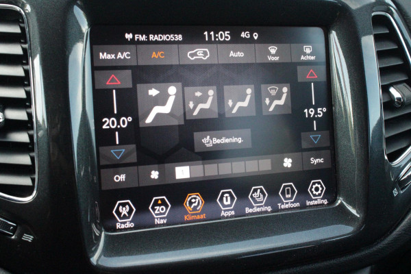 Jeep Compass 4xe 240PK Plug-in Hybrid ELECTRIC S | AFNEEMBARE TREKHAAK | PANORAMA SCHUIF/KANTEL DAK | DAB+ RADIO | NAVIGATIE | ELEKTRISCH BEDIENBARE VOORSTOELEN MET GEHEUGENFUNCTIE OP DE BESTUURDERSSTOEL | STOEL/STUUR VERWARMING | STOEL VENTILATIE | CRUISE CONTROL | DODEHOEK DETECTIE | CLIMATE CONTROL | XENON KOPLAMPEN | LEDEREN BEKLEDING | ELEKTRISCH BEDIENBARE ACHTERKLEP | KEYLESS ENTRY/START | PARKEERSENSOREN VOOR + ACHTER | ACHTERUITRIJ CAMERA | ALPINE AUDIO SYSTEM |