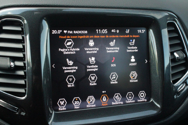 Jeep Compass 4xe 240PK Plug-in Hybrid ELECTRIC S | AFNEEMBARE TREKHAAK | PANORAMA SCHUIF/KANTEL DAK | DAB+ RADIO | NAVIGATIE | ELEKTRISCH BEDIENBARE VOORSTOELEN MET GEHEUGENFUNCTIE OP DE BESTUURDERSSTOEL | STOEL/STUUR VERWARMING | STOEL VENTILATIE | CRUISE CONTROL | DODEHOEK DETECTIE | CLIMATE CONTROL | XENON KOPLAMPEN | LEDEREN BEKLEDING | ELEKTRISCH BEDIENBARE ACHTERKLEP | KEYLESS ENTRY/START | PARKEERSENSOREN VOOR + ACHTER | ACHTERUITRIJ CAMERA | ALPINE AUDIO SYSTEM |