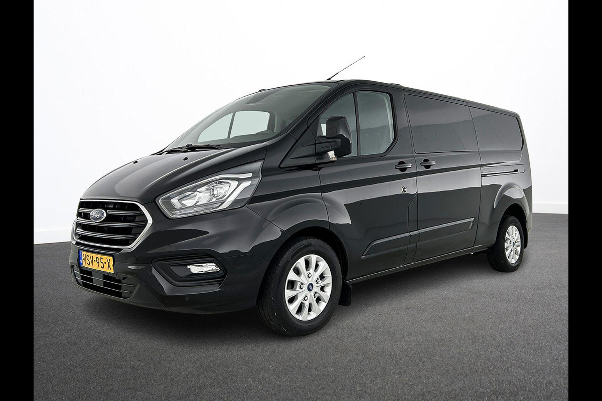 Ford Transit Custom 300 2.0 TDCI L2H1 Limited Dubbele cabine Automaat Navi Airco 2x Schuifdeuren Trekhaak Parkeersensoren Carplay