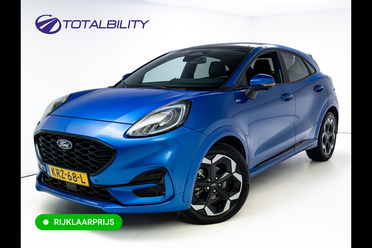 Ford Puma 1.0 EcoBoost Hybrid ST-Line X 155 PK | Panoramadak | Afn. Trekhaak | Bang & Olufsen | Stoel- Stuur & voorruitverw. | Elec. achterklep, Navigatie, App. connect, Draadloze tel. lader, 360 Camera