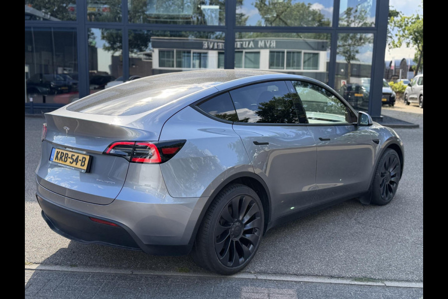 Tesla Model Y Long Range AWD 75 kWh SOH 94%| QUICKSILVER!| TESLA FABRIEKSGARANTIE TOT 04-2028/ 80.000KM | FABRIEKSGARANTIE OP ACCU & AANDRIJFLIJN TOT 2032 OF 192.000 KM | BTW VERREKENBAAR
