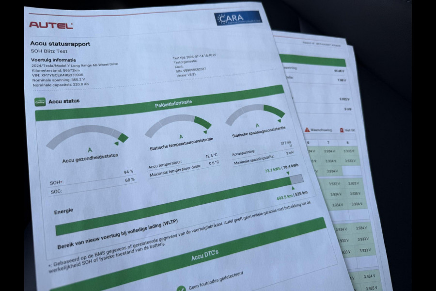 Tesla Model Y Long Range AWD 75 kWh SOH 94%| QUICKSILVER!| TESLA FABRIEKSGARANTIE TOT 04-2028/ 80.000KM | FABRIEKSGARANTIE OP ACCU & AANDRIJFLIJN TOT 2032 OF 192.000 KM | BTW VERREKENBAAR