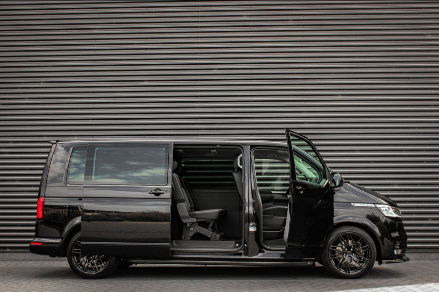 Volkswagen Transporter 2.0 TDI L2H1 CARAVELLE 204PK DC DUBBEL CABINE / ELEK.SCHUIF / FULL OPTIONS / LEDER / FULL BLACK / APPLE CAR