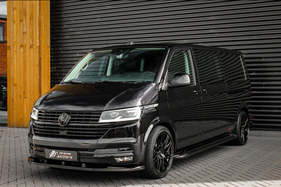 Volkswagen Transporter 2.0 TDI L2H1 CARAVELLE 204PK DC DUBBEL CABINE / ELEK.SCHUIF / FULL OPTIONS / LEDER / FULL BLACK / APPLE CAR
