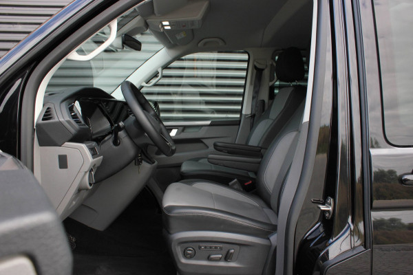 Volkswagen Transporter 2.0 TDI L2H1 CARAVELLE 204PK DC DUBBEL CABINE / ELEK.SCHUIF / FULL OPTIONS / LEDER / FULL BLACK / APPLE CAR