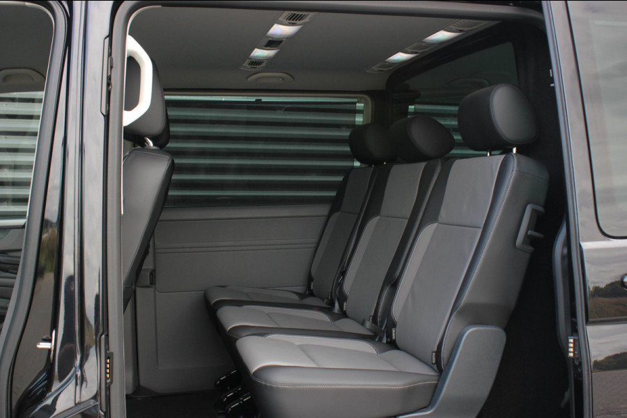 Volkswagen Transporter 2.0 TDI L2H1 CARAVELLE 204PK DC DUBBEL CABINE / ELEK.SCHUIF / FULL OPTIONS / LEDER / FULL BLACK / APPLE CAR