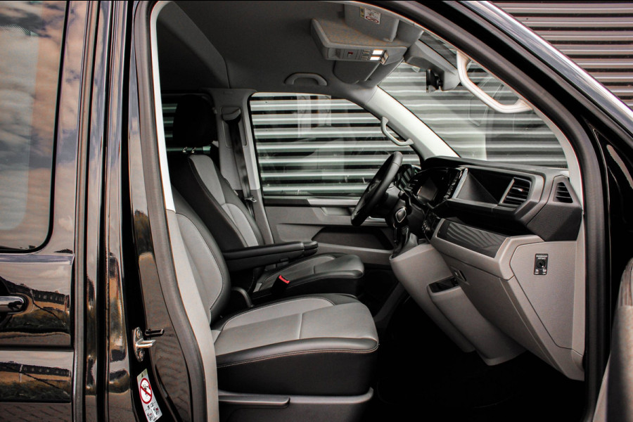 Volkswagen Transporter 2.0 TDI L2H1 CARAVELLE 204PK DC DUBBEL CABINE / ELEK.SCHUIF / FULL OPTIONS / LEDER / FULL BLACK / APPLE CAR