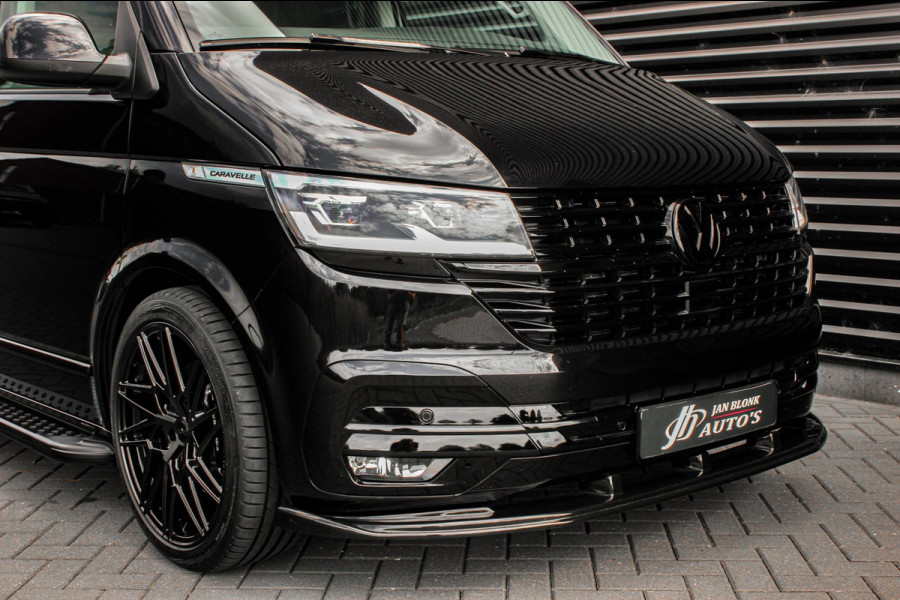 Volkswagen Transporter 2.0 TDI L2H1 CARAVELLE 204PK DC DUBBEL CABINE / ELEK.SCHUIF / FULL OPTIONS / LEDER / FULL BLACK / APPLE CAR