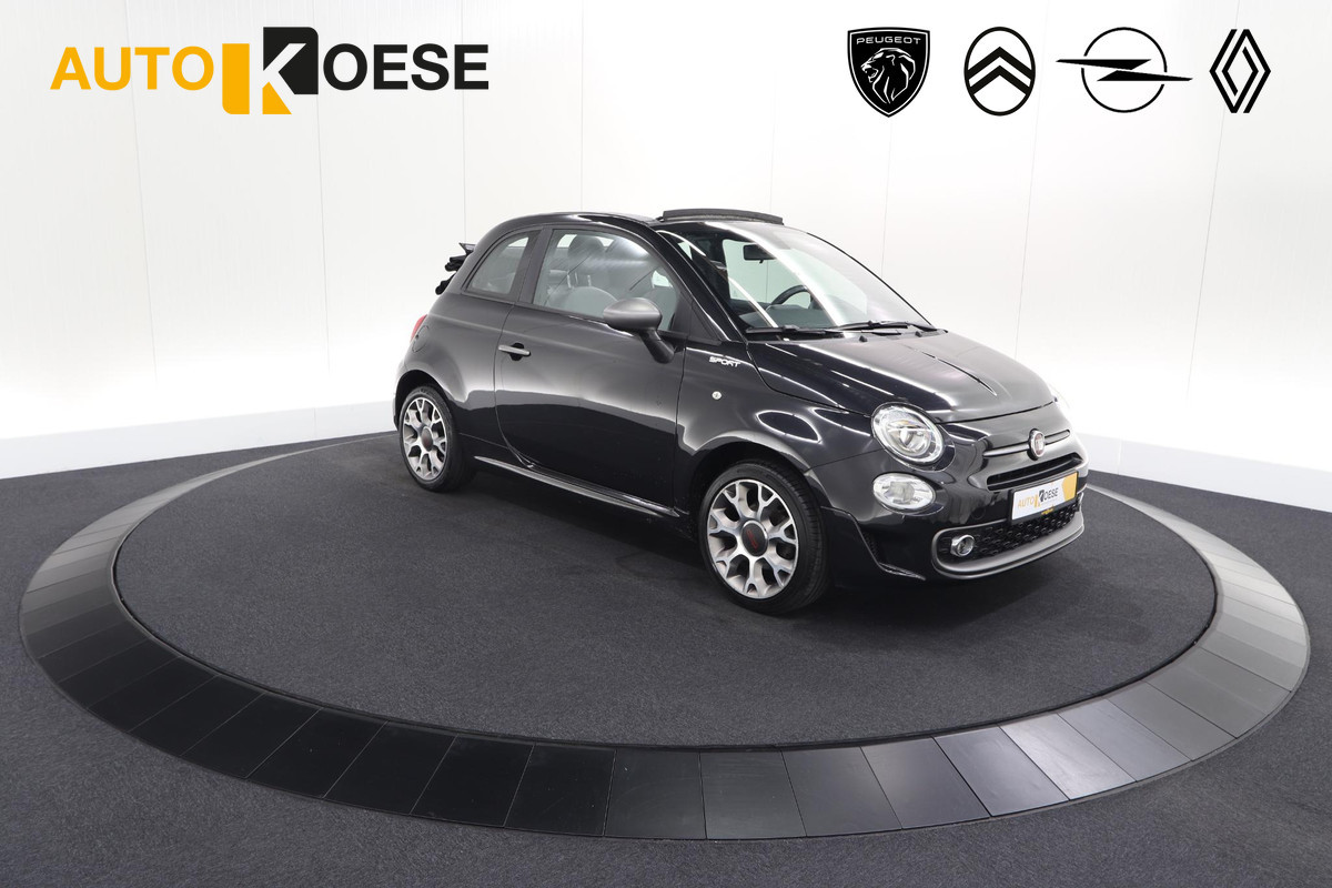 Fiat 500C 1.0 Hybrid Sport | Elektrisch Vouwdak | Apple Carplay | Climate Control | Parkeersensoren