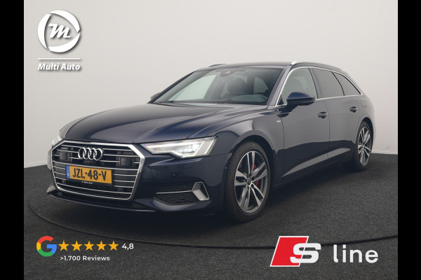 Audi A6 Avant 50 TFSI e Quattro S Line PHEV 300pk Dealer O.H. | Trekhaak Af Fabriek | Adaptive Cruise | Head Up | 360 Camera | Alcantara Sportstoelen Verwarmd | Stuur Verwarmd | Apple Carplay | Navigatie | Virtual | DAB | Plug In Hybrid